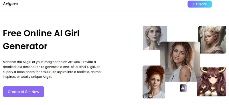 at guru ai generated girl image