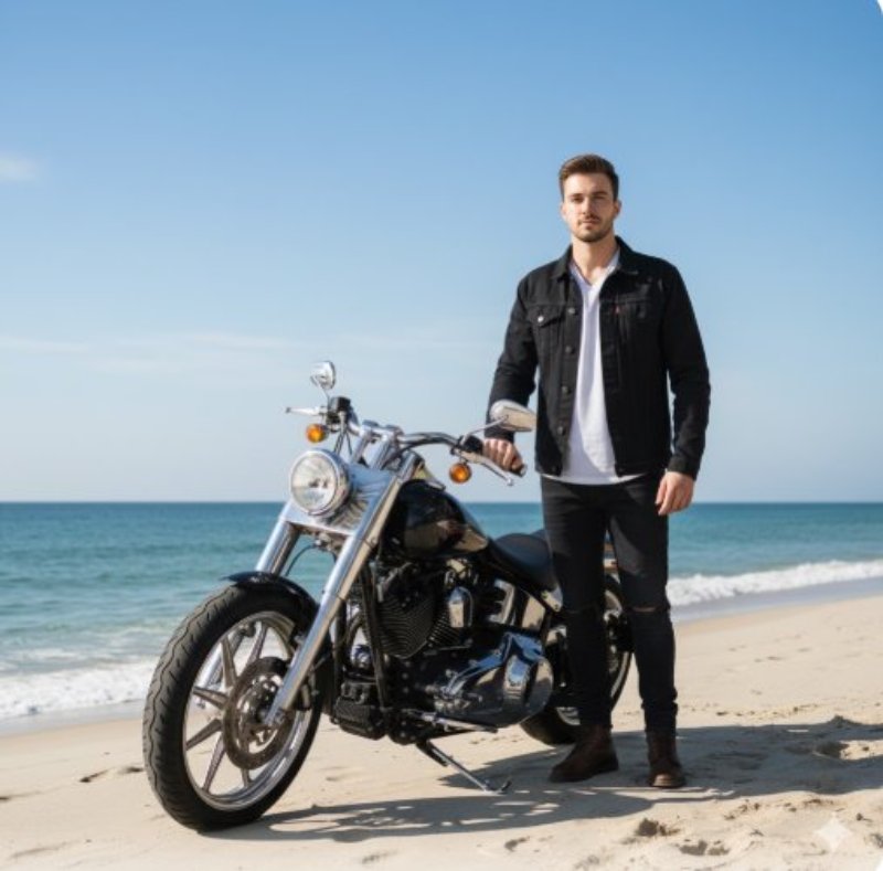 beachside bike moment