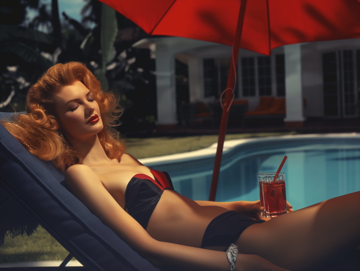 bikini girlk poolside