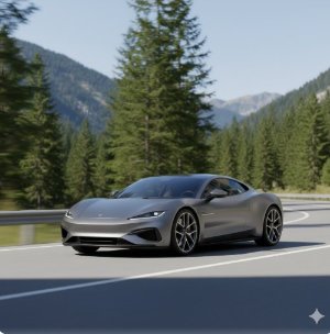 car on mountain road for adventure style