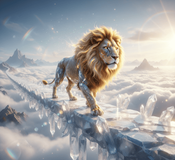 floating crystal bridge diamond lion