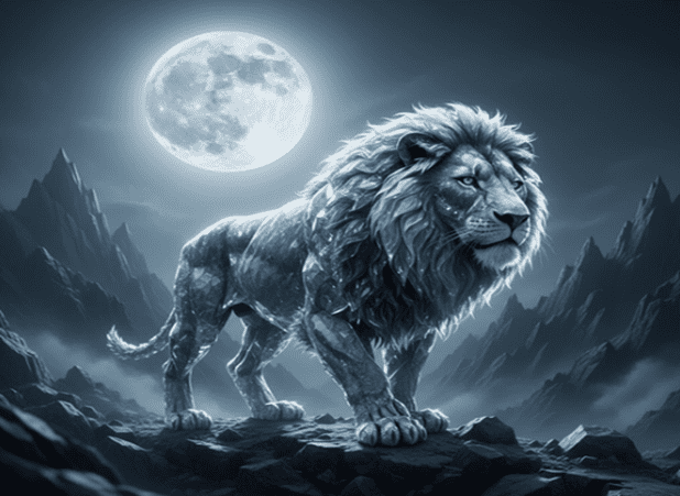 enchanted forest crystal lion