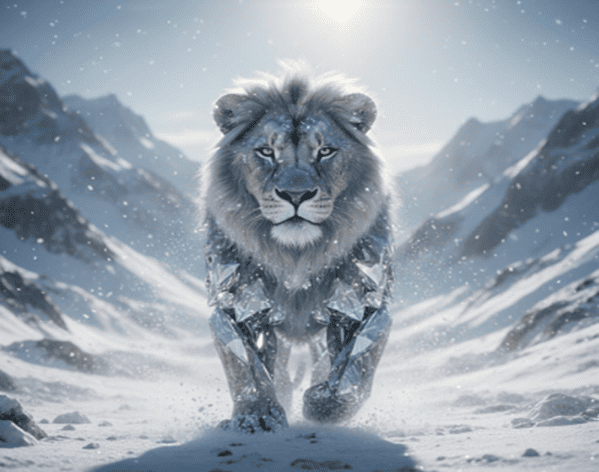 snowy mountain diamond lion