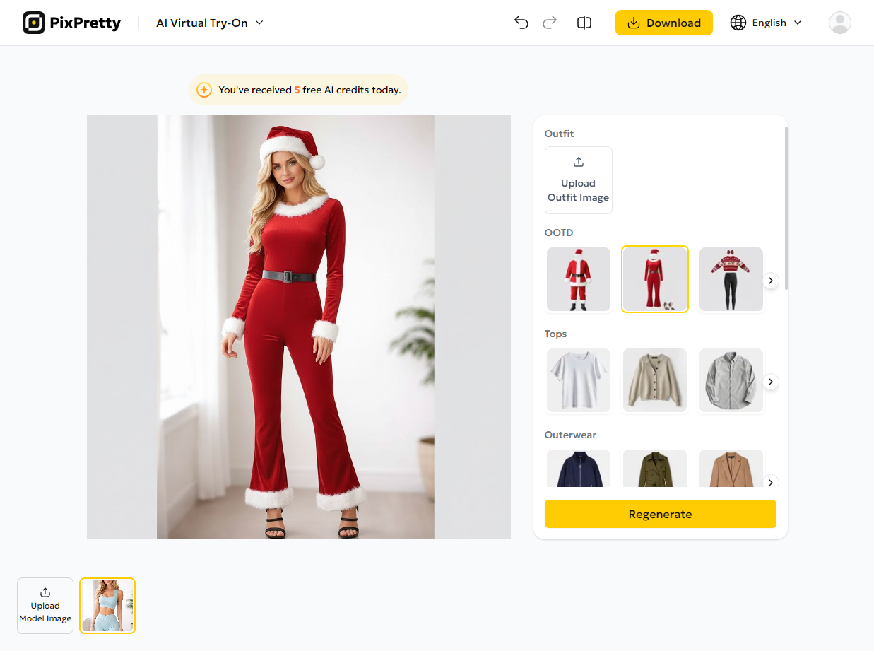 Eingebaute Weihnachts-OOTD-Vorlagen nutzen