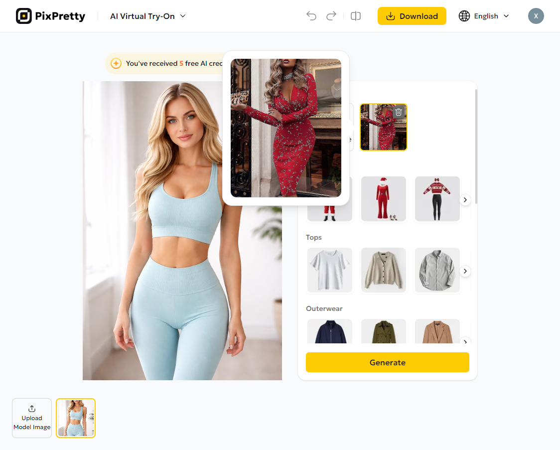 Weihnachtskleid hochladen