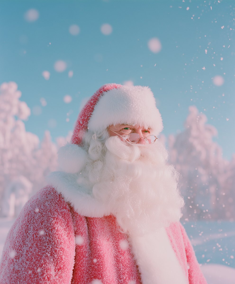 beautiful christmas santa claus ai snowy