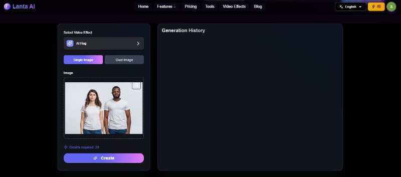 Step 4: Optional – Create Free AI Hug Photo
You can also generate a static AI Hug photo by selecting the photo option. Customize the hug style and pose, then download your image instantly.