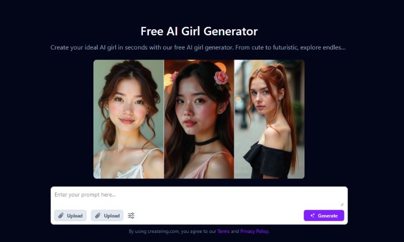 createimg generator ai girl image