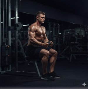 dark gym corner row exercise