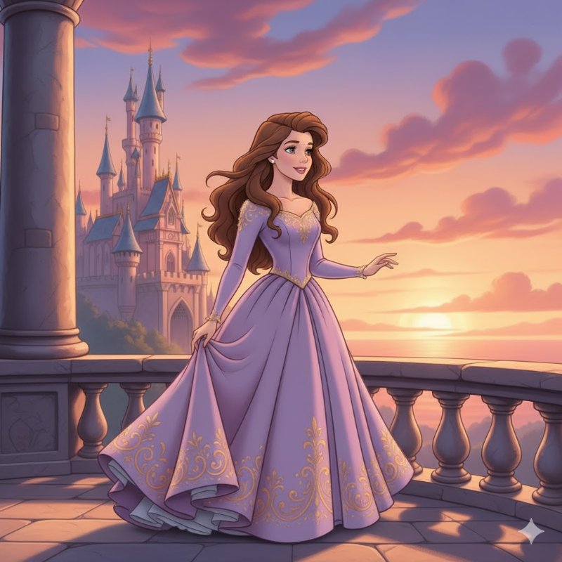 disney-princess-in-a-castle