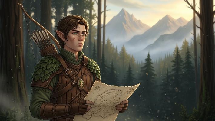 a spirited man with a map