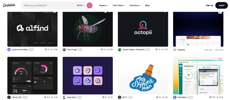 Dribble alternative Pinterest