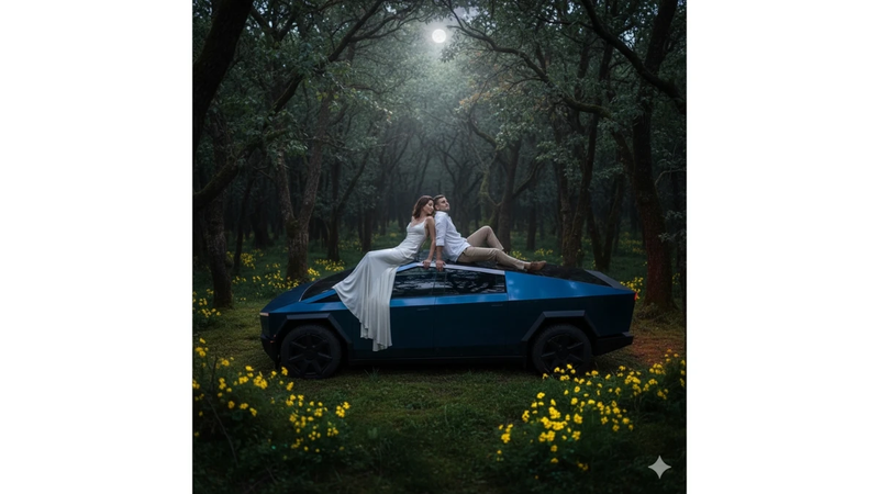 drone shot ai photo couple