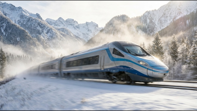 drone shot ai photo train