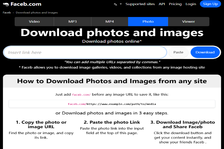 Faceb.com Photo Downloader