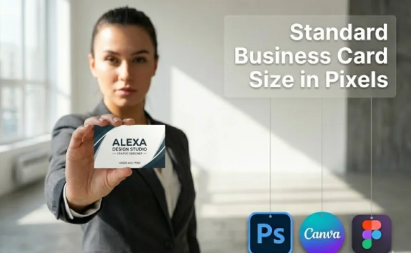 standard business card size in pixels