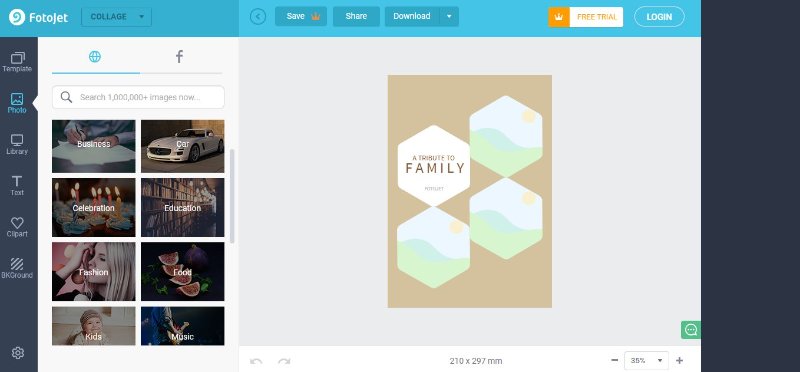 fotojet collage setting