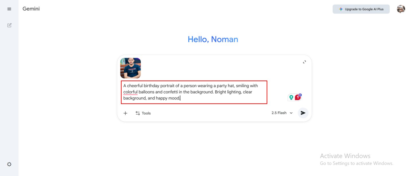 gemini ai birthday prompt