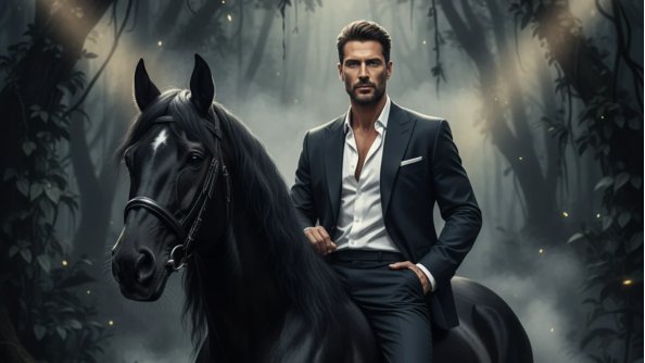 gemini generated boy riding horse