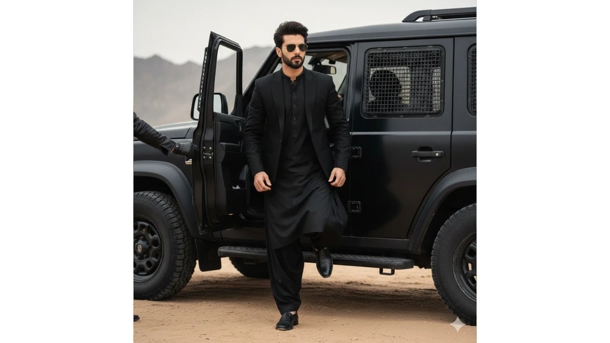 rehman dakait with car ai photo by gemini