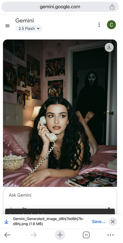 Download Gemini generated Ghostface image