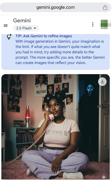 Google Gemini generated Ghostface image example