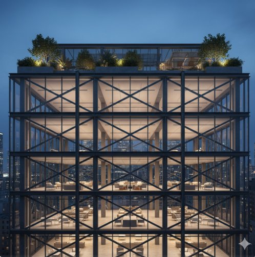 glass facade urban loft