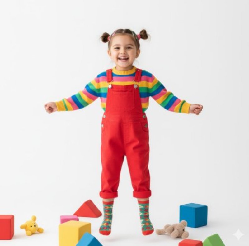 kids clothing fun pose