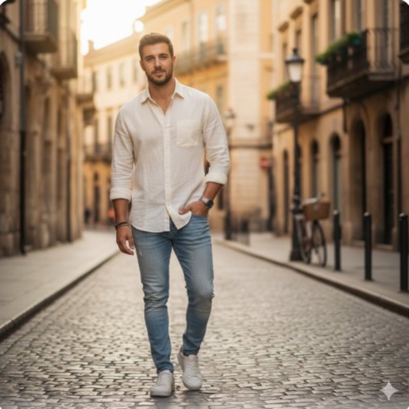 lifestyle outdoor model shot