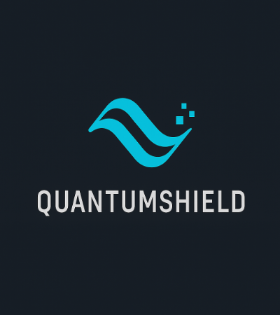 a sleek cyber-style logo for QuantumShield