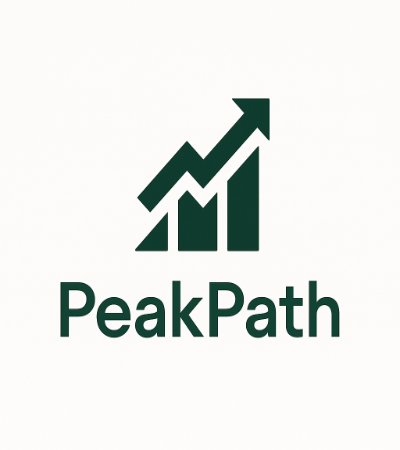 a minimalist logo for PeakPath