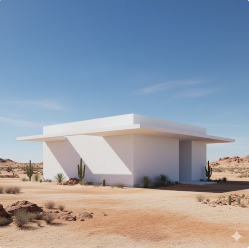 minimalist white cube gallery