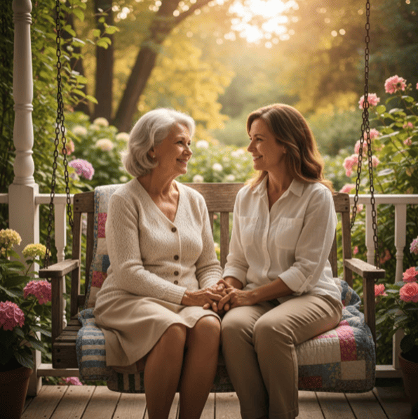 adult daughter visit