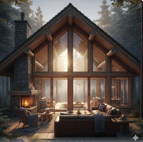 mountain retreat cabin with timber