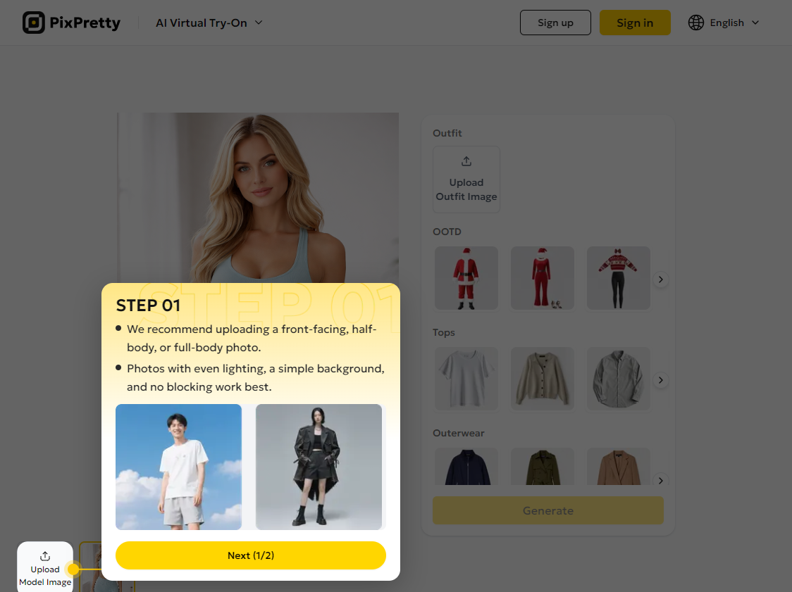 Modellbild hochladen