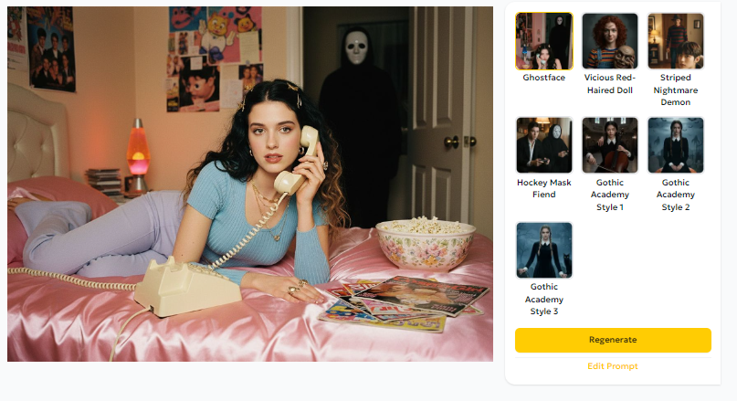 PixPretty generated Ghostface image example