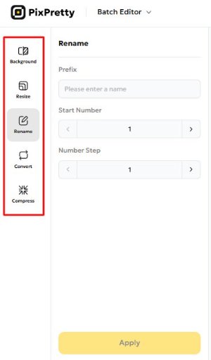 "alt= PixPretty Image Editing Options"