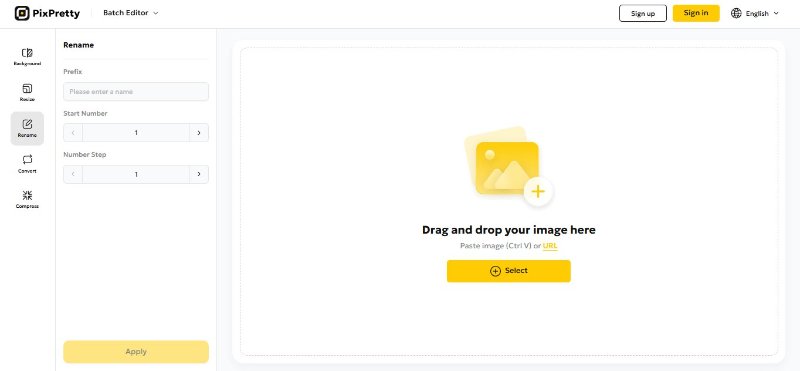 "alt= PixPretty Main Interface"