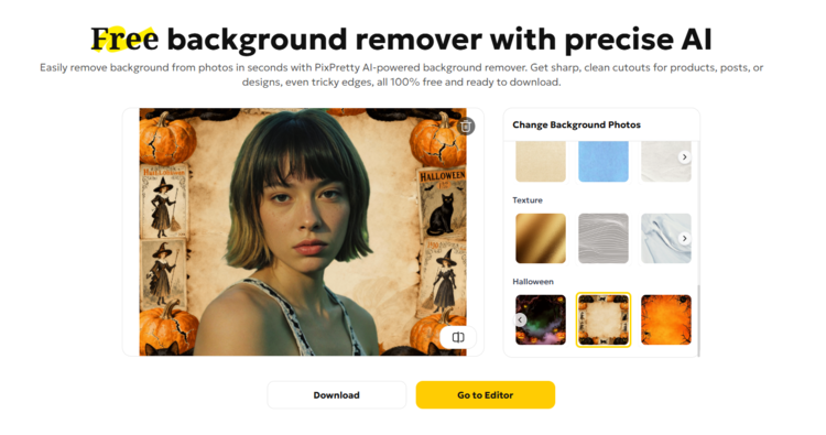 replace halloween background by pixpretty