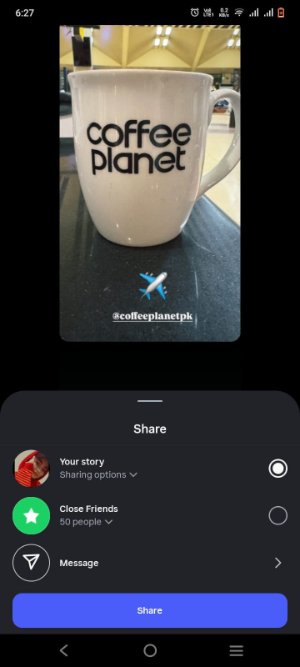 reshare instagram story