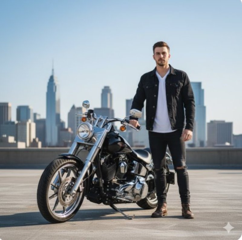 rooftop urban bike photo