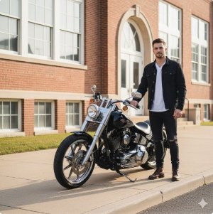 school-side bike stop