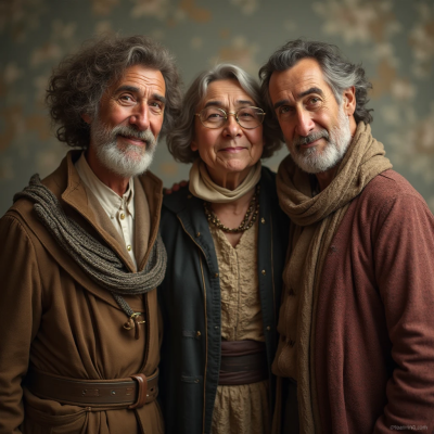 ein realistisches Gruppen-Selfie von drei Personen