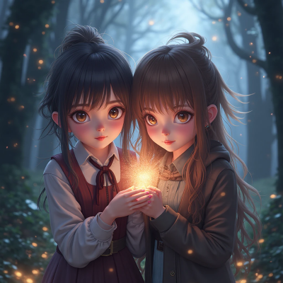 ein realistisches Selfie von mir mit einem lebensechten 3D-Anime-Charakter