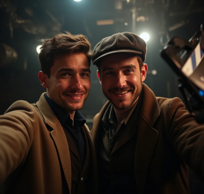 ein Behind-the-Scenes-Selfie