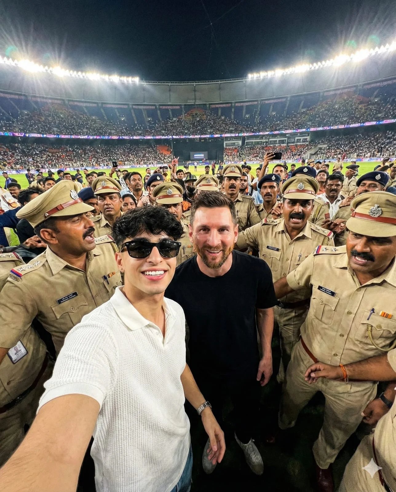 selfie with lionel messi at hyderabad stadium Crowd Scene