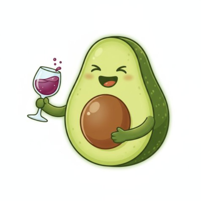 Showing Hilarious Genmoji of Laughing avocado