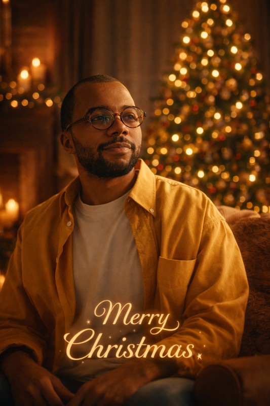 Merry Christmas by the tree