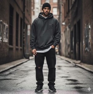 streetwear urban model photo
