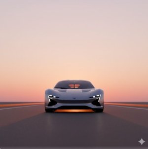 sunset car photo for warm colors